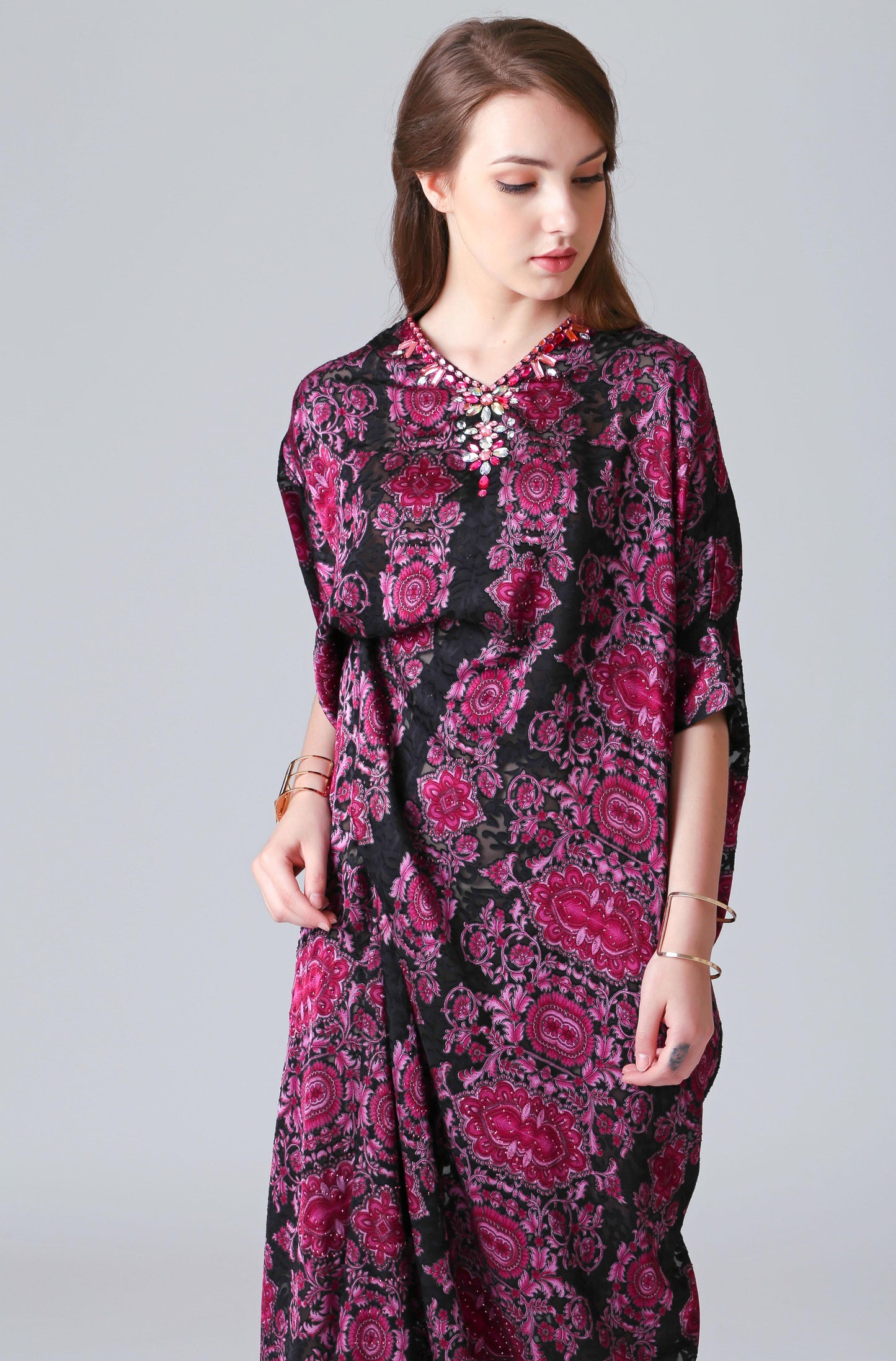 Wise - Pink Baroque Kaftan