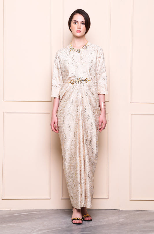 Innocence - Beige Sparkle Kaftan